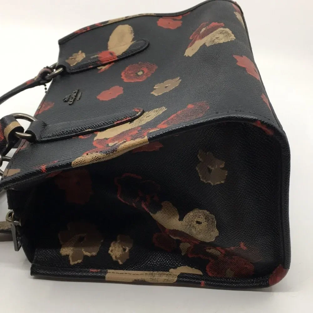 Coach Crosby Mini Carryall Satchel Floral Print Coated Canvas 33856